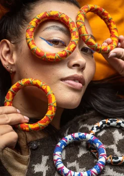 Sale Gudrun Sjödén Armschmuck Zuri Aus Bio-Baumwolle/Recyclingholz sonnenschein
