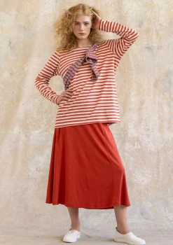 New Gudrun Sjödén Basic-Streifenshirt Aus Bio-Baumwolle ziegel-ungebleicht
