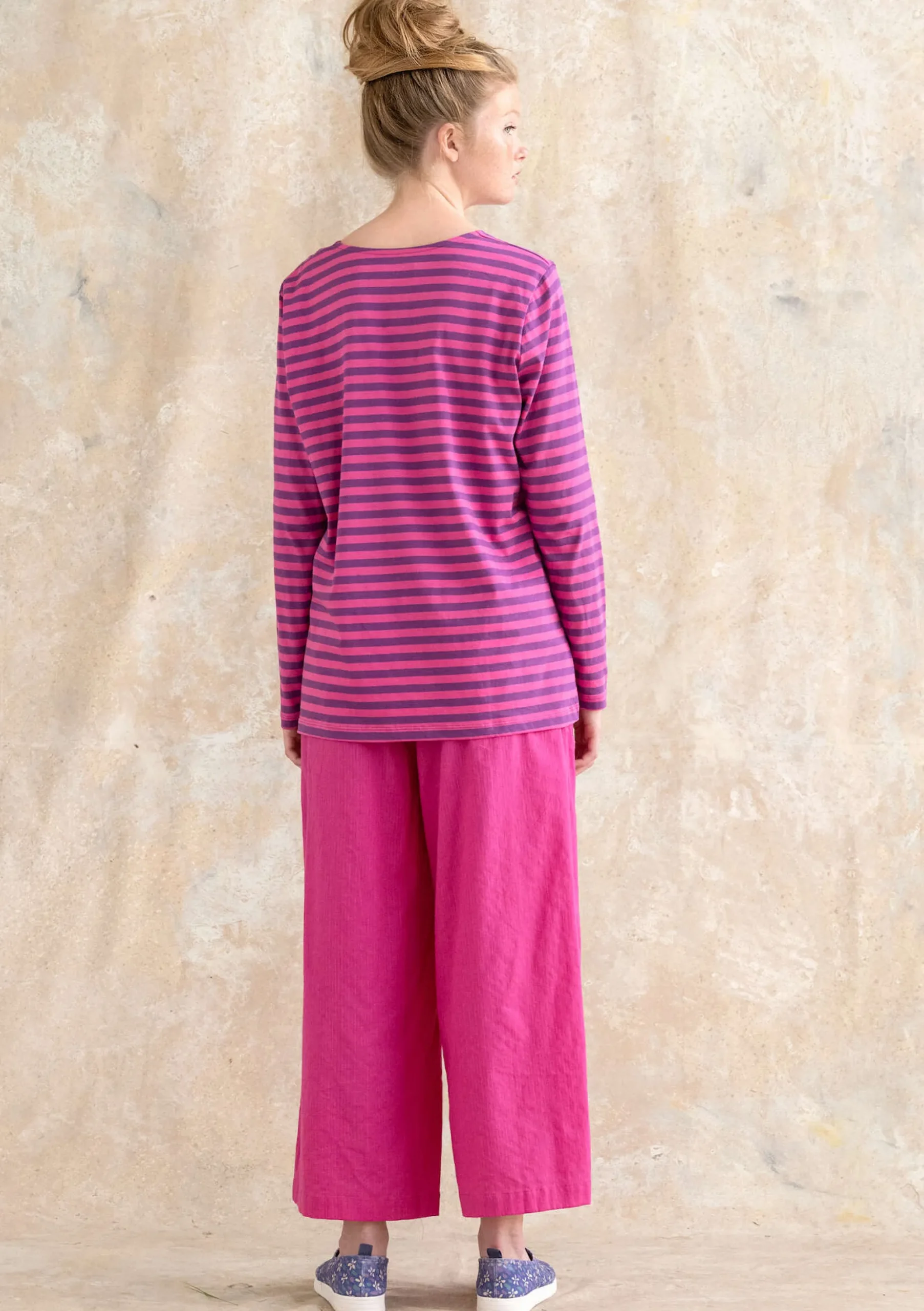 Sale Gudrun Sjödén Basic-Streifenshirt Aus Bio-Baumwolle hibiskus-mittsommerblumen