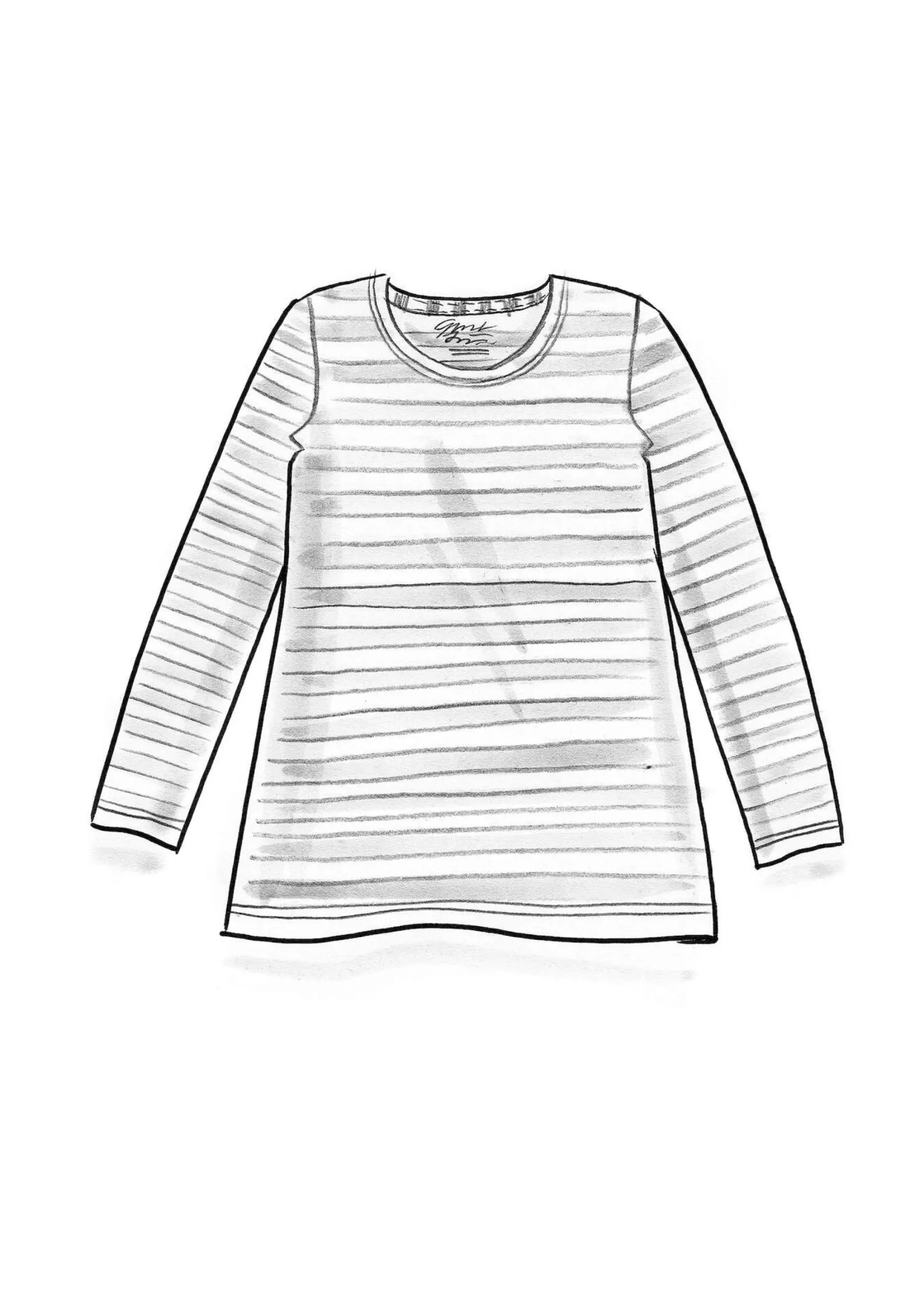 Hot Gudrun Sjödén Basic-Streifenshirt Aus Bio-Baumwolle hellkräutergrün-limettengrün