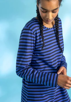 Online Gudrun Sjödén Basic-Streifenshirt Aus Bio-Baumwolle brillantblau-schwarz
