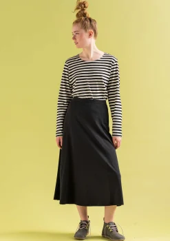 Best Gudrun Sjödén Basic-Streifenshirt Aus Bio-Baumwolle schwarz-ungebleicht