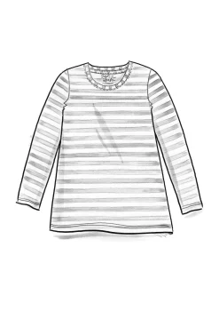 Clearance Gudrun Sjödén Basic-Streifenshirt Aus Bio-Baumwolle kupfer-hellkartoffelmelange