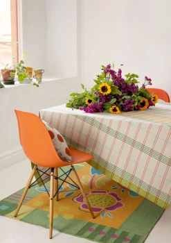 New Gudrun Sjödén Bestickter Teppich Flowers Aus Bio-Baumwolle zikade