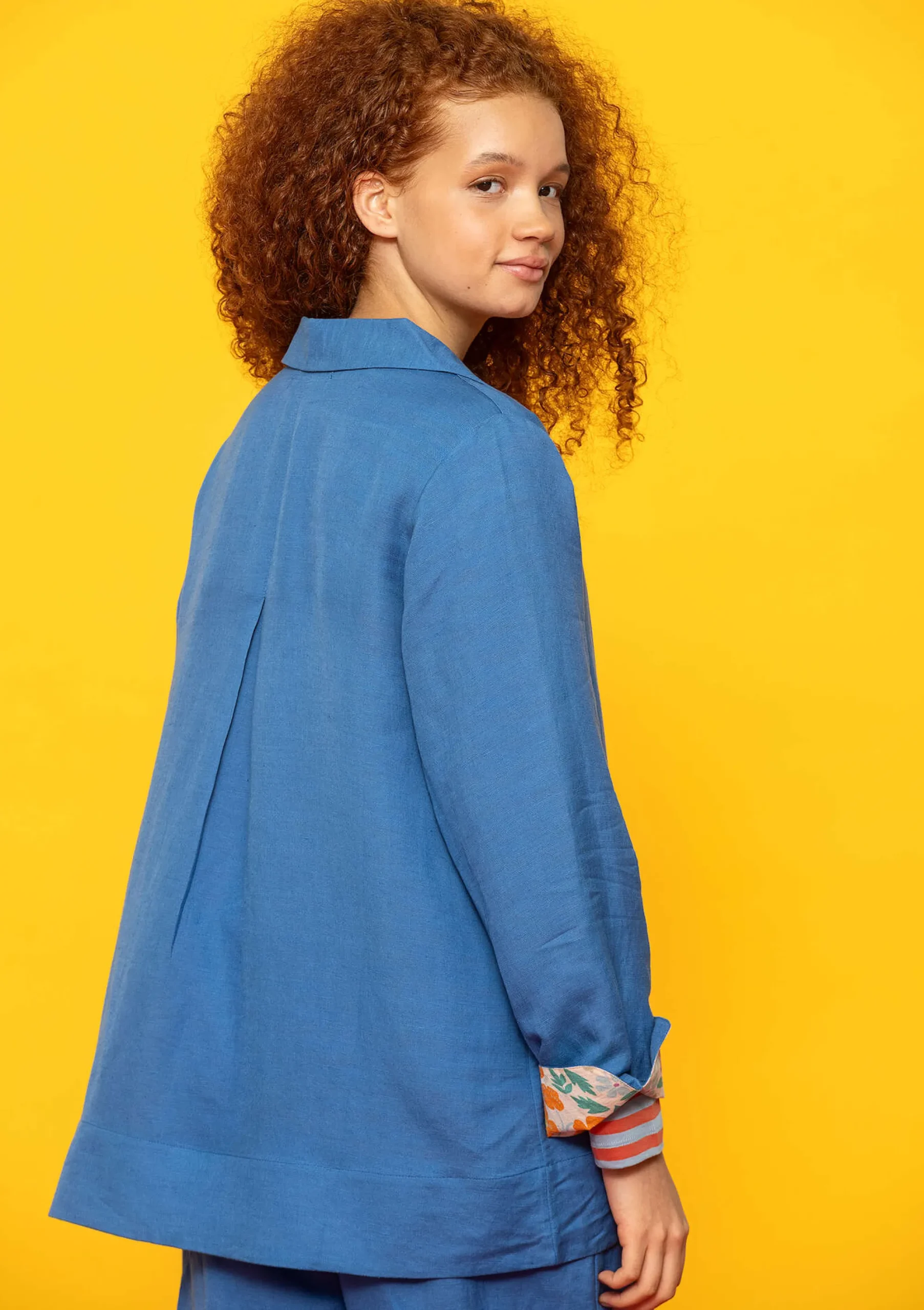 Online Gudrun Sjödén Blazer Margit Aus Leinen/Modal-Gewebe eismeerblau