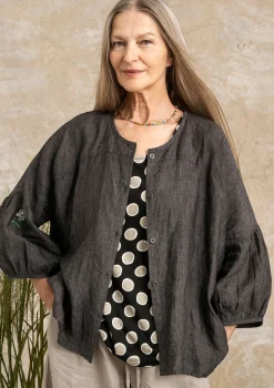 Online Gudrun Sjödén Bluse Aus Leinen schwarz