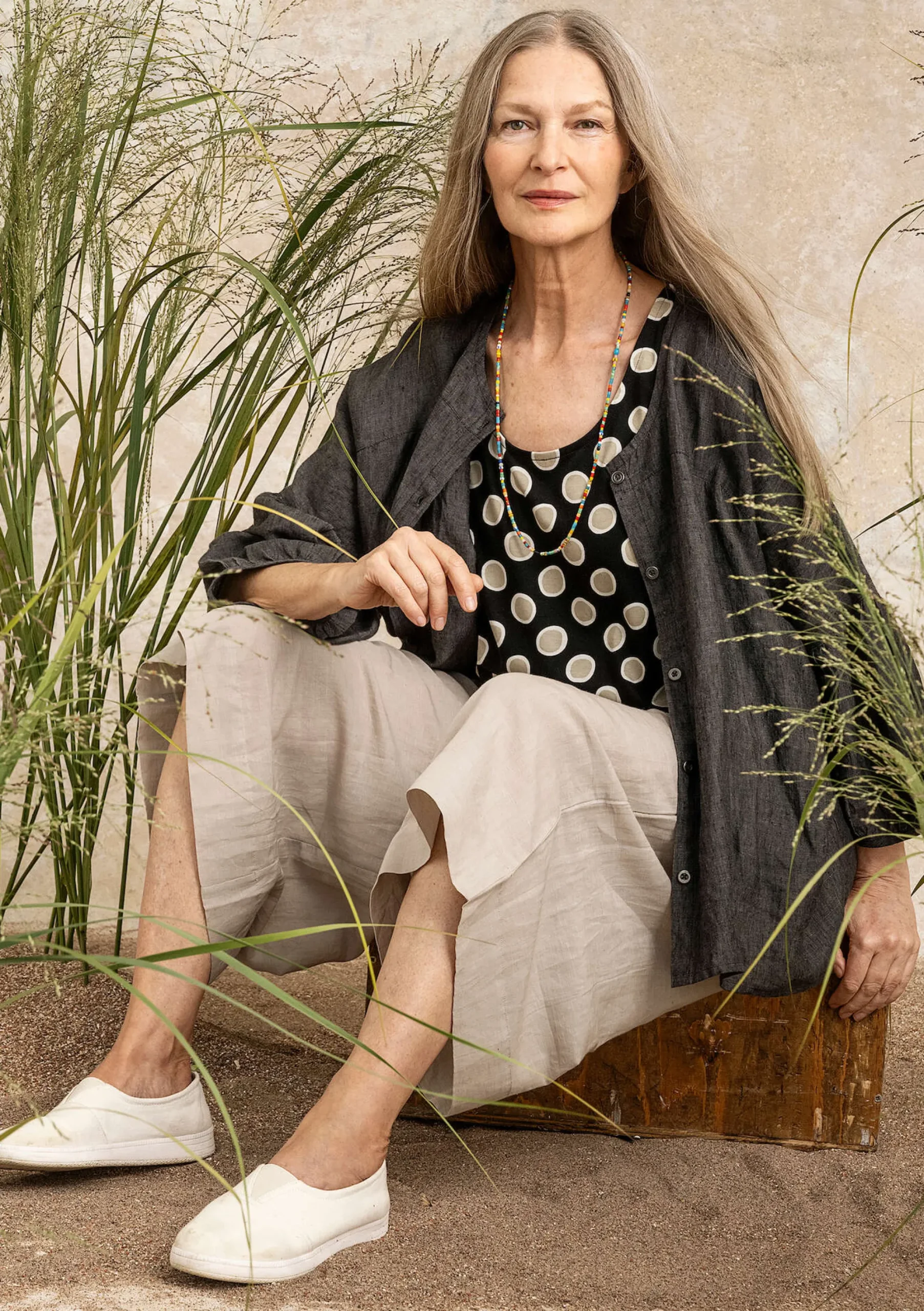 Online Gudrun Sjödén Bluse Aus Leinen schwarz