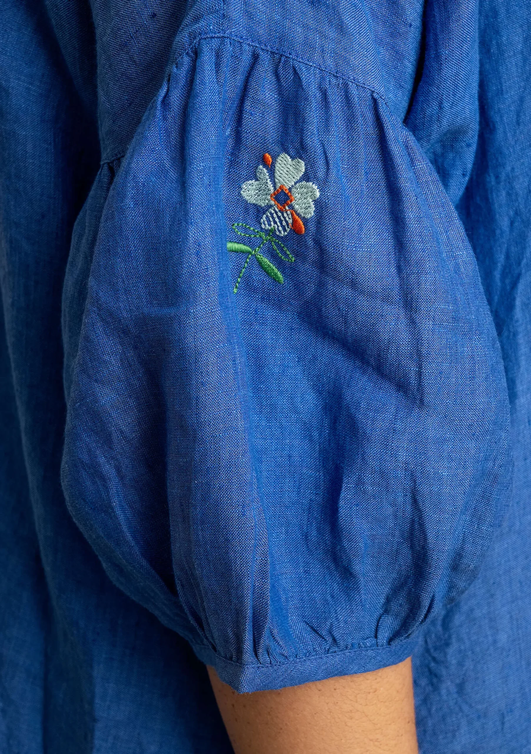 Outlet Gudrun Sjödén Bluse Aus Leinen lupine