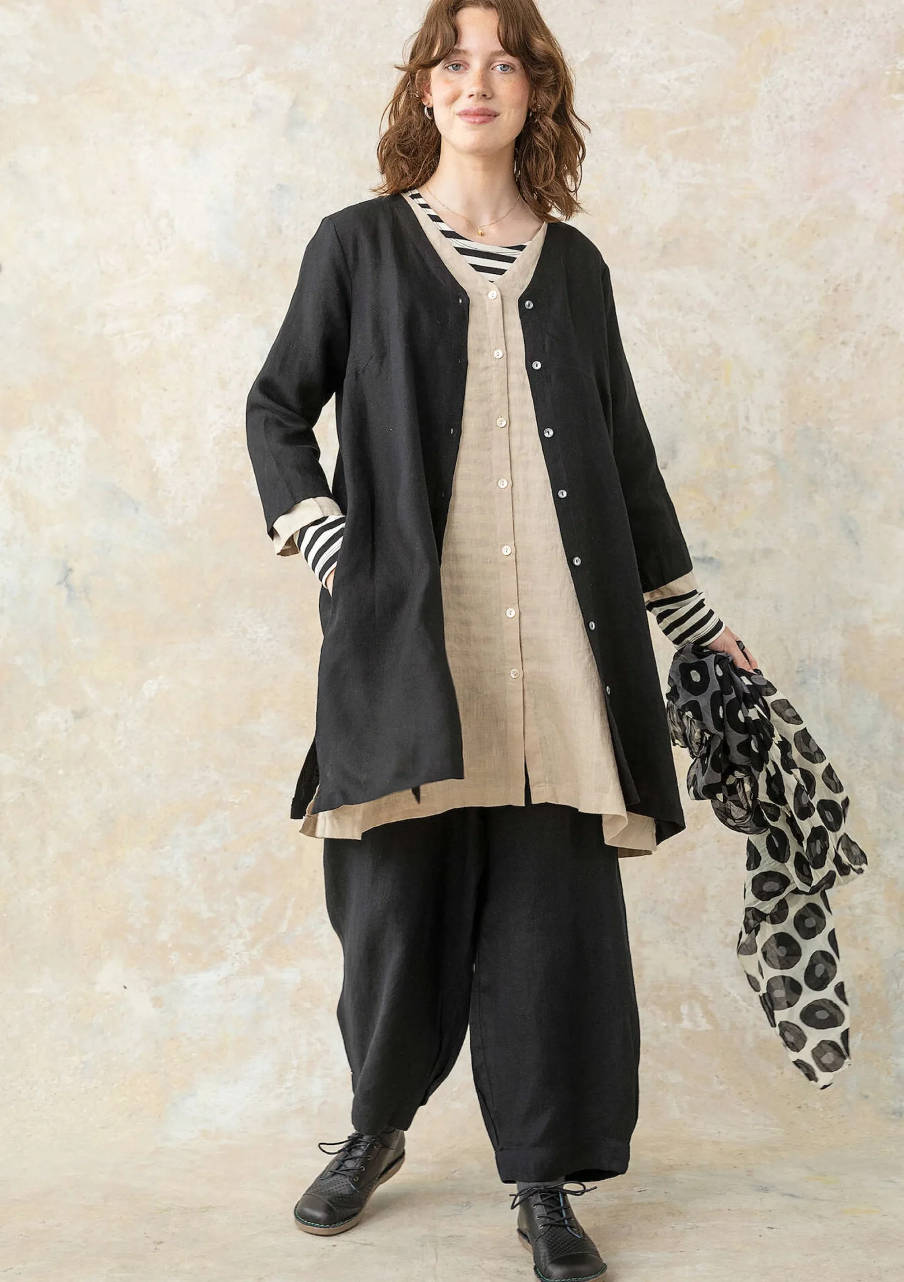 Best Gudrun Sjödén Bluse Aus Leinengewebe schwarz