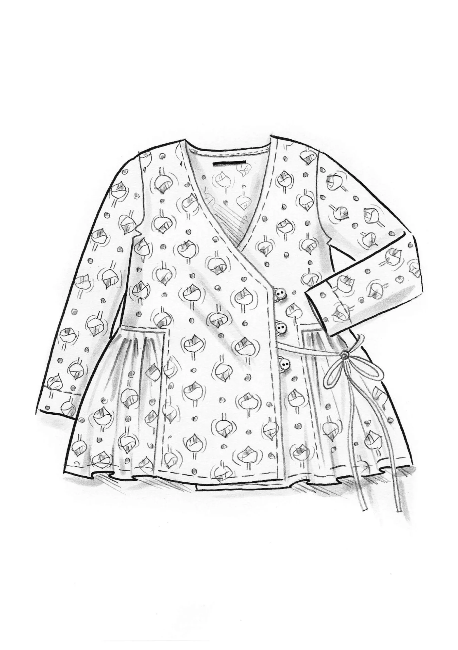 New Gudrun Sjödén Bluse Himalaya Aus Bio-Baumwolle achatrot