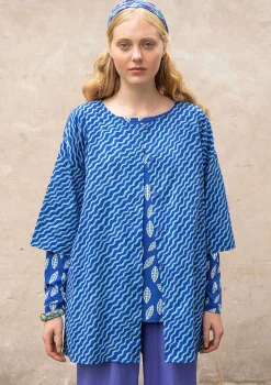 New Gudrun Sjödén Bluse Krusa Aus Bio-Baumwolle lupine