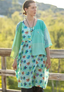 Best Gudrun Sjödén Bluse Madras Aus Bio-Baumwollgewebe jade
