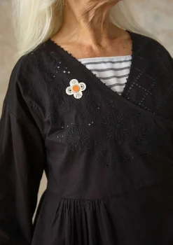 Gudrun Sjödén Bluse Syd Aus Bio-Baumwollgewebe schwarz