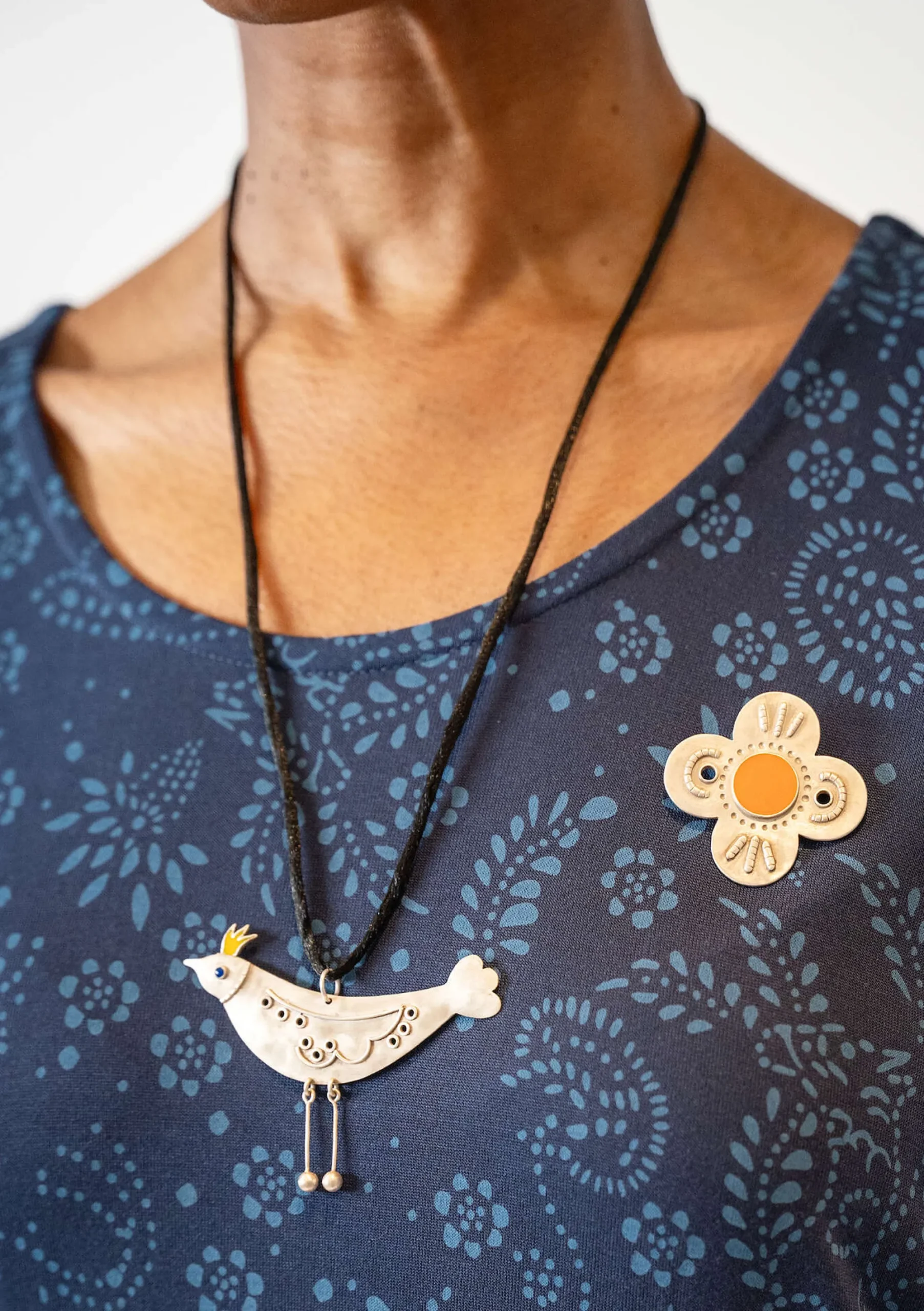 Clearance Gudrun Sjödén Brosche Flower Aus silber