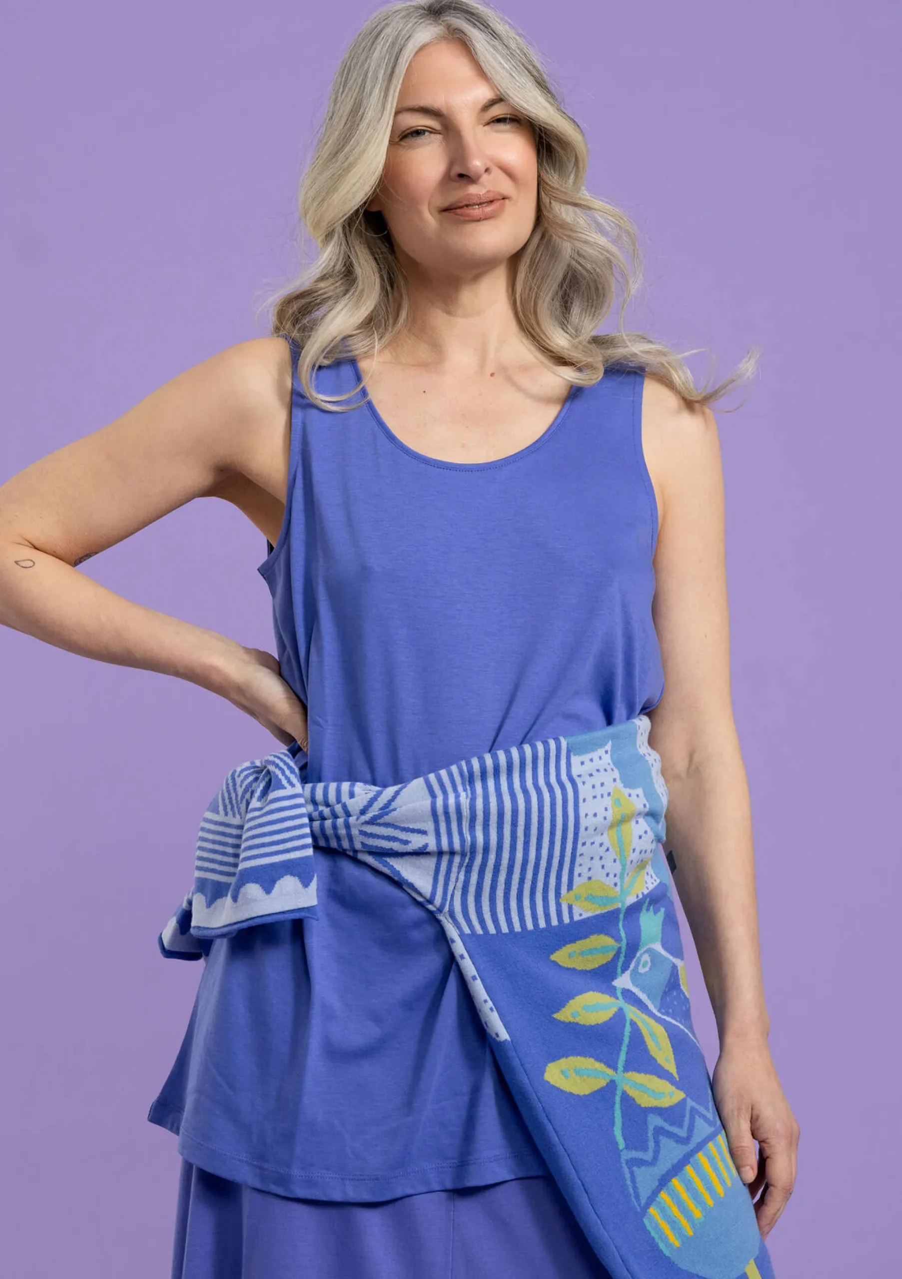 Best Gudrun Sjödén Einfarbiges Jerseytop Aus Bio-Baumwolle/Modal hyazinthe