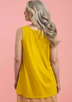 Gudrun Sjödén Einfarbiges Jerseytop Aus Bio-Baumwolle/Modal ananas
