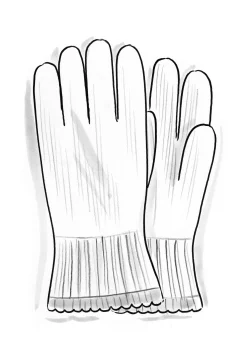 Gudrun Sjödén Fingerhandschuhe Aus Wolle/Bio-Baumwolle, Mit Touchfunktion wermutkraut