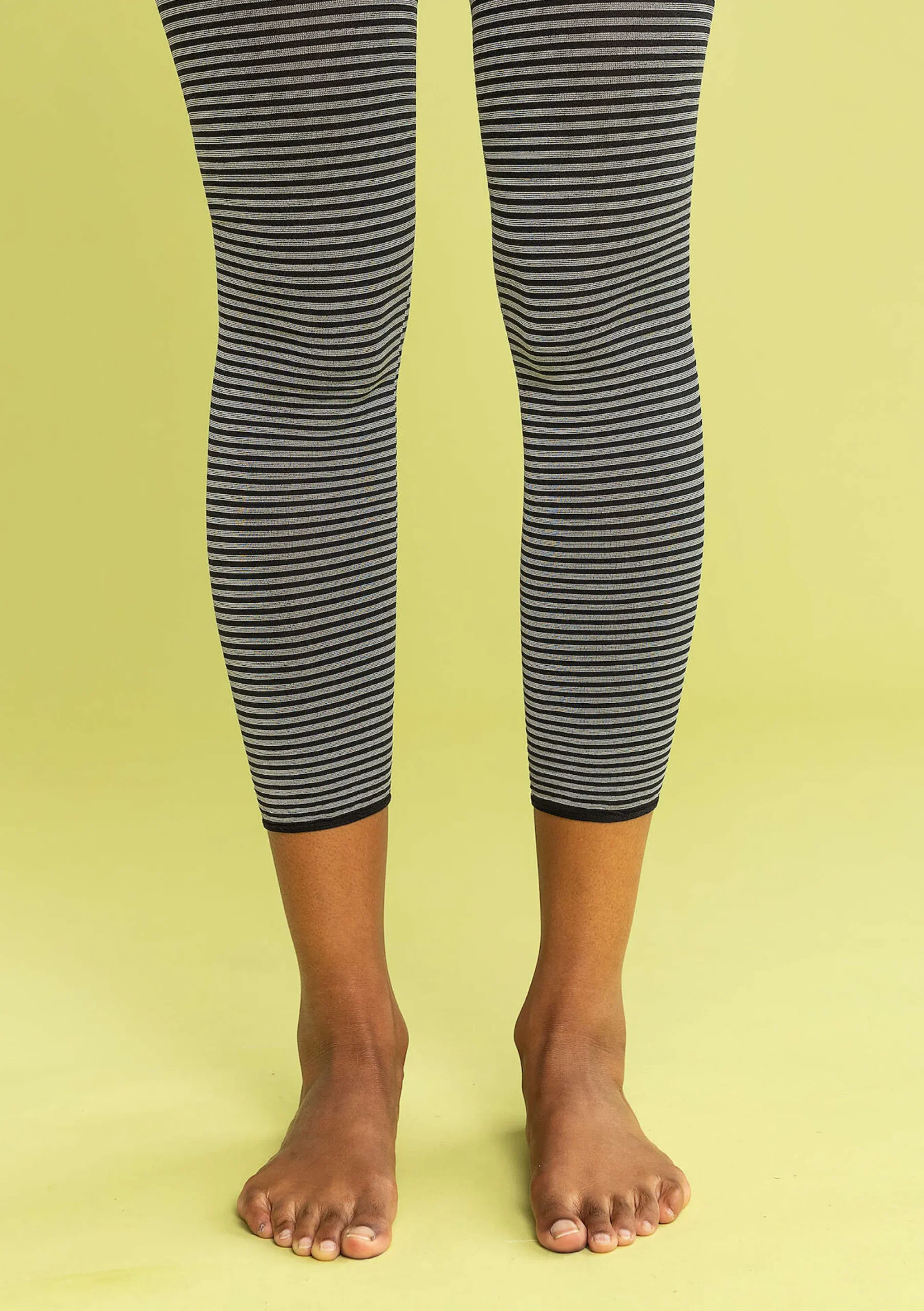 Clearance Gudrun Sjödén Gestreifte Leggings Aus Recycling-Polyamid schwarz-ungebleicht