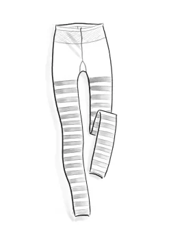Clearance Gudrun Sjödén Gestreifte Leggings Aus Recycling-Polyamid schwarz-ungebleicht