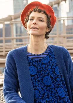 Online Gudrun Sjödén Gestrickte Baskenmütze Aus Gefilzter Bio-Wolle kupfer