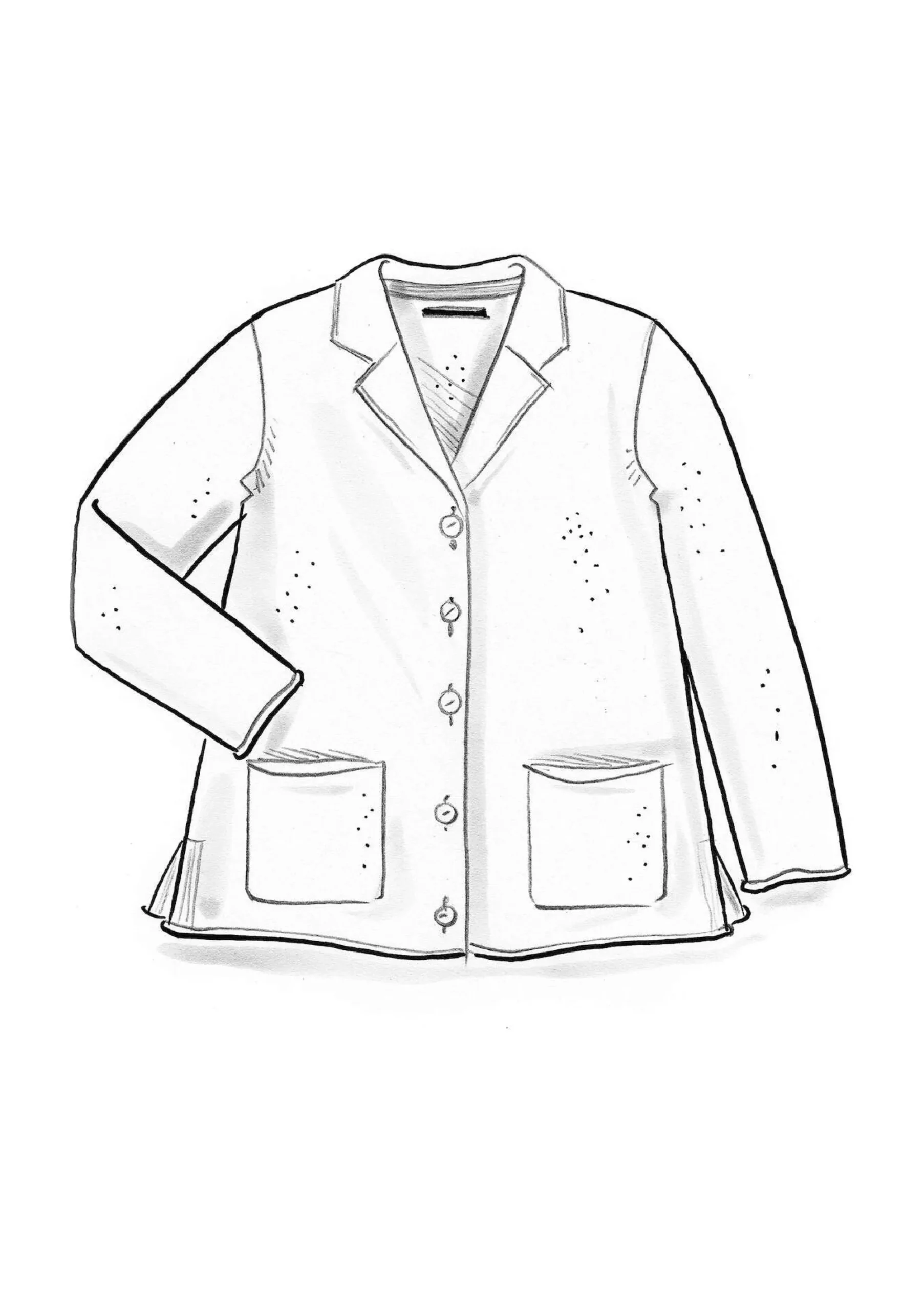 Discount Gudrun Sjödén Gestrickter Blazer Aus Gefilzter Bio-Wolle ungefärbt