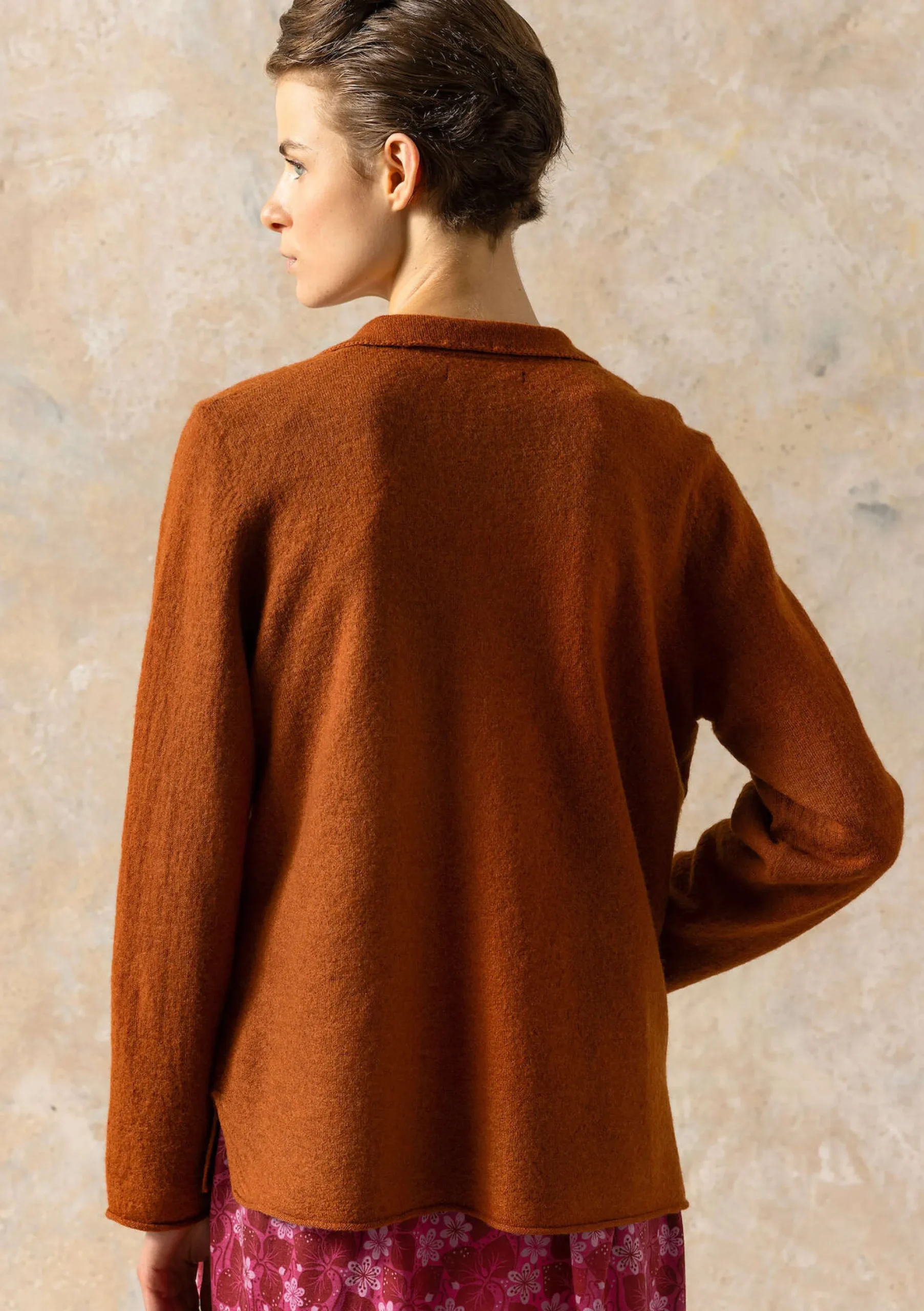 New Gudrun Sjödén Gestrickter Blazer Aus Gefilzter Bio-Wolle pekannuss-melange