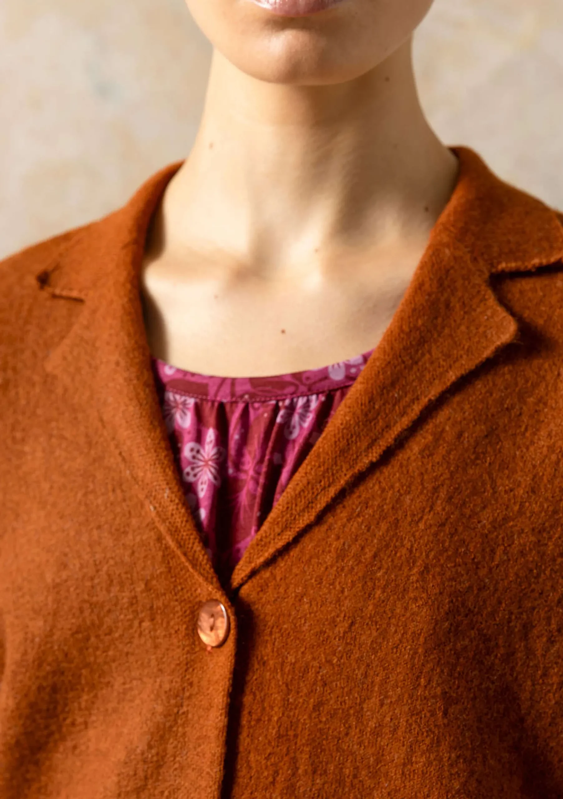 New Gudrun Sjödén Gestrickter Blazer Aus Gefilzter Bio-Wolle pekannuss-melange