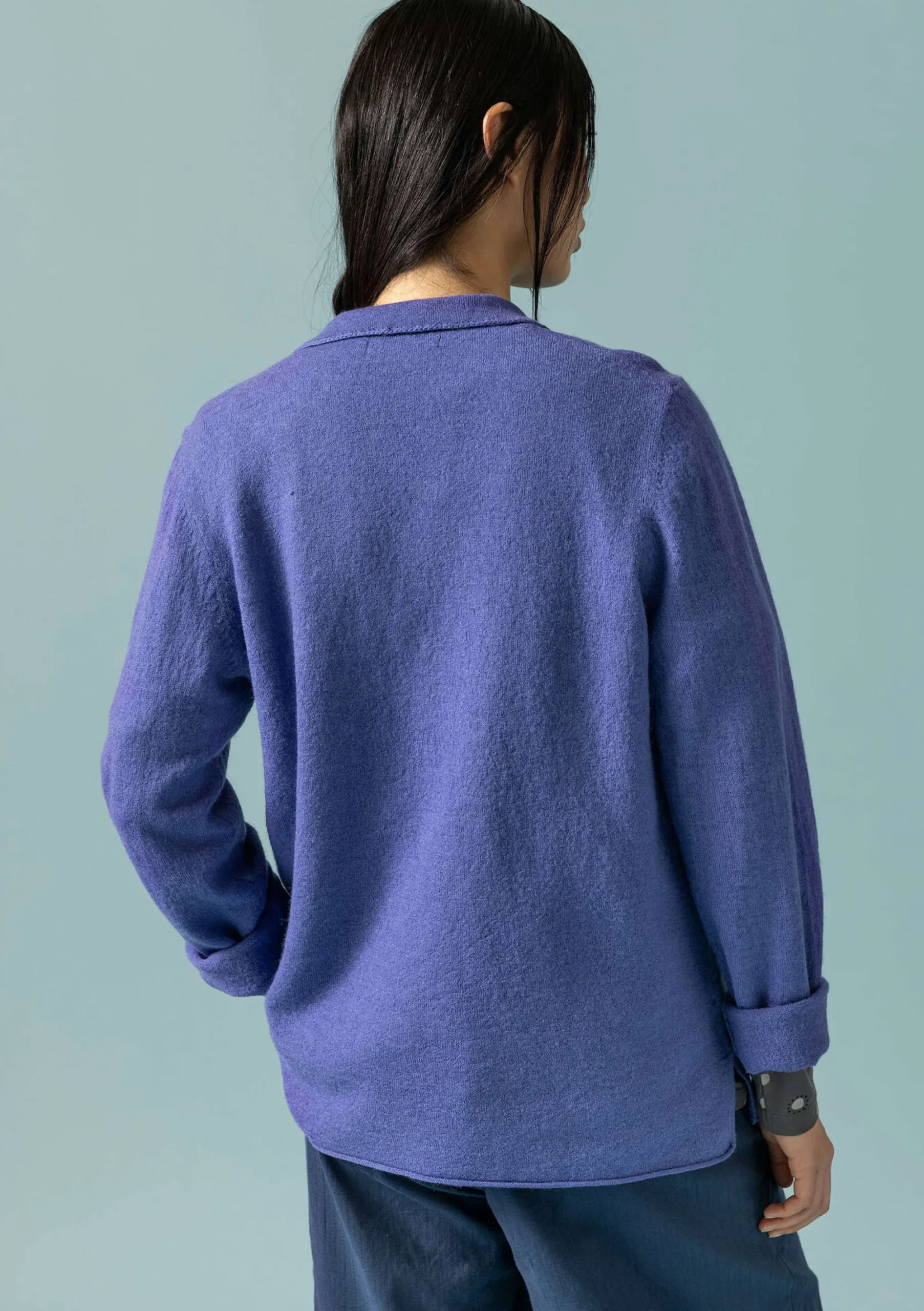 Sale Gudrun Sjödén Gestrickter Blazer Aus Gefilzter Bio-Wolle himmelblau