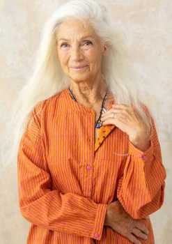 Clearance Gudrun Sjödén Hemdbluse Ella Aus Bio-Baumwollgewebe masala