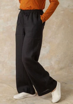 Gudrun Sjödén Hose Aus Leinengewebe schwarz