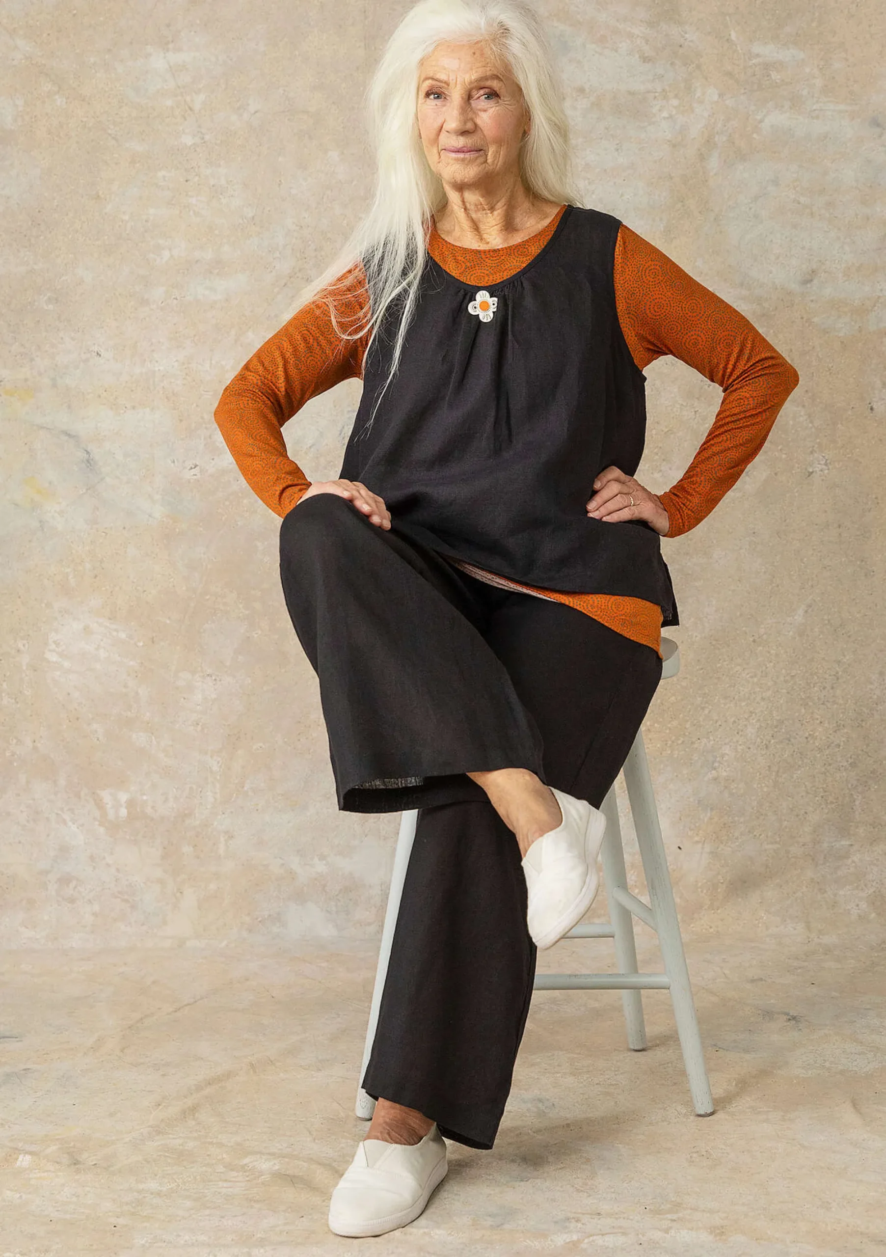 Gudrun Sjödén Hose Aus Leinengewebe schwarz