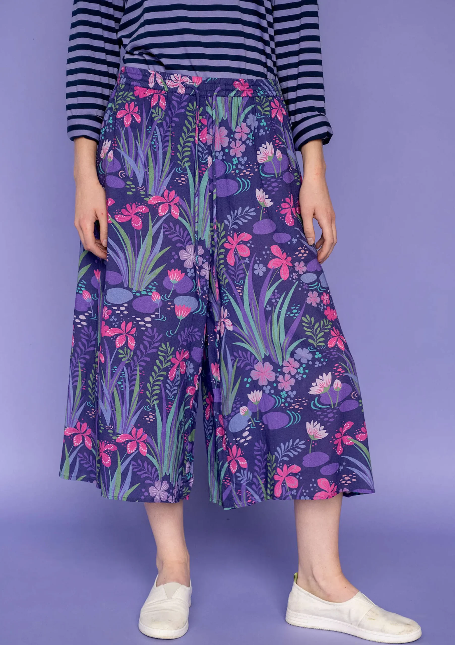 Discount Gudrun Sjödén Hose Iris Aus Bio-Baumwollgewebe dunkelamethyst