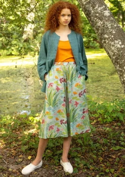 Clearance Gudrun Sjödén Hose Iris Aus Bio-Baumwollgewebe minze