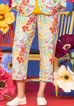 Best Gudrun Sjödén Hose Margit Aus Leinen/Modal-Gewebe vanille-bedruckt
