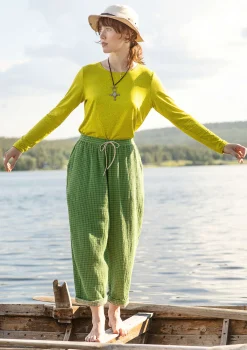 Best Gudrun Sjödén Hose Ottilia Aus Bio-Baumwollgewebe meeresgrün