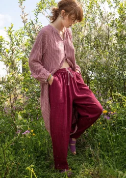 Hot Gudrun Sjödén Hose Ottilia Aus Bio-Baumwollgewebe traube