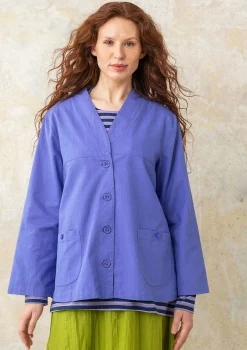 Clearance Gudrun Sjödén Jacke Aus Bio-Baumwollgewebe himmelblau
