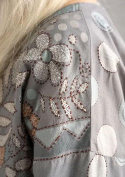 Best Gudrun Sjödén Jacke Calcutta Aus Bio-Baumwolle grau