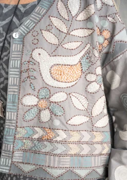 Best Gudrun Sjödén Jacke Calcutta Aus Bio-Baumwolle grau