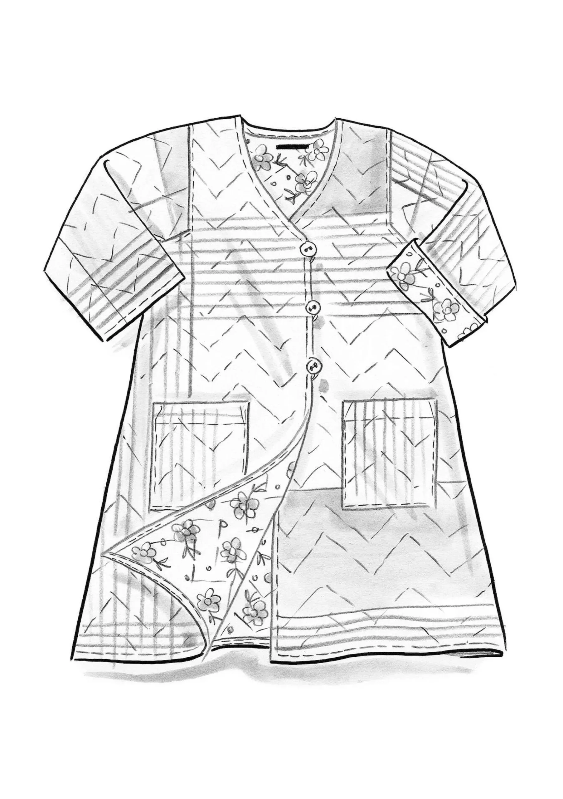 New Gudrun Sjödén Jacke Madras Aus Bio-Baumwolle schwarz