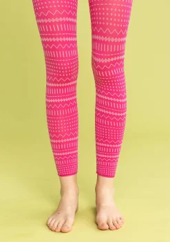 Gudrun Sjödén Jacquardmuster-Leggings Elsie Aus Recycling-Polyamid hibiskus
