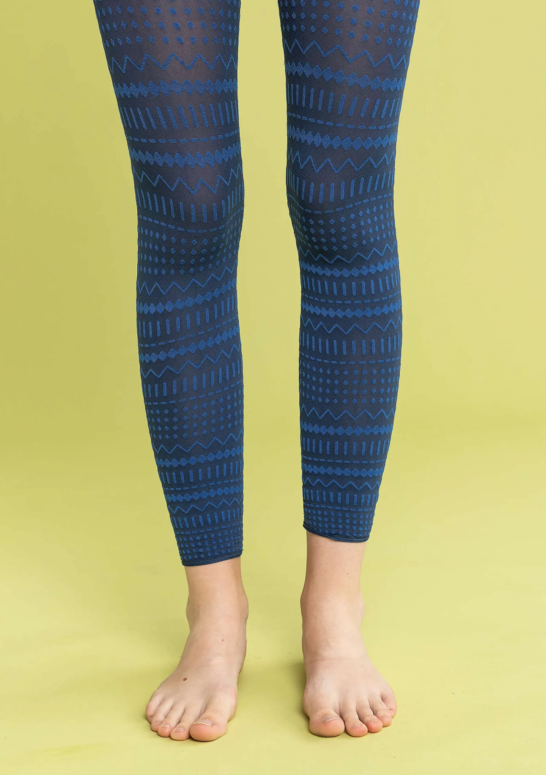 Hot Gudrun Sjödén Jacquardmuster-Leggings Elsie Aus Recycling-Polyamid indigo