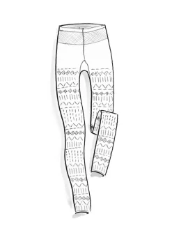 Online Gudrun Sjödén Jacquardmuster-Leggings Elsie Aus Recycling-Polyamid hellgrau