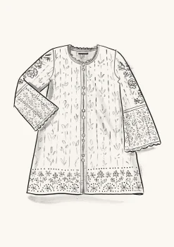 Clearance Gudrun Sjödén Jacquardstrickjacke Sunnanå Aus Bio-/Recycling-Baumwolle feder
