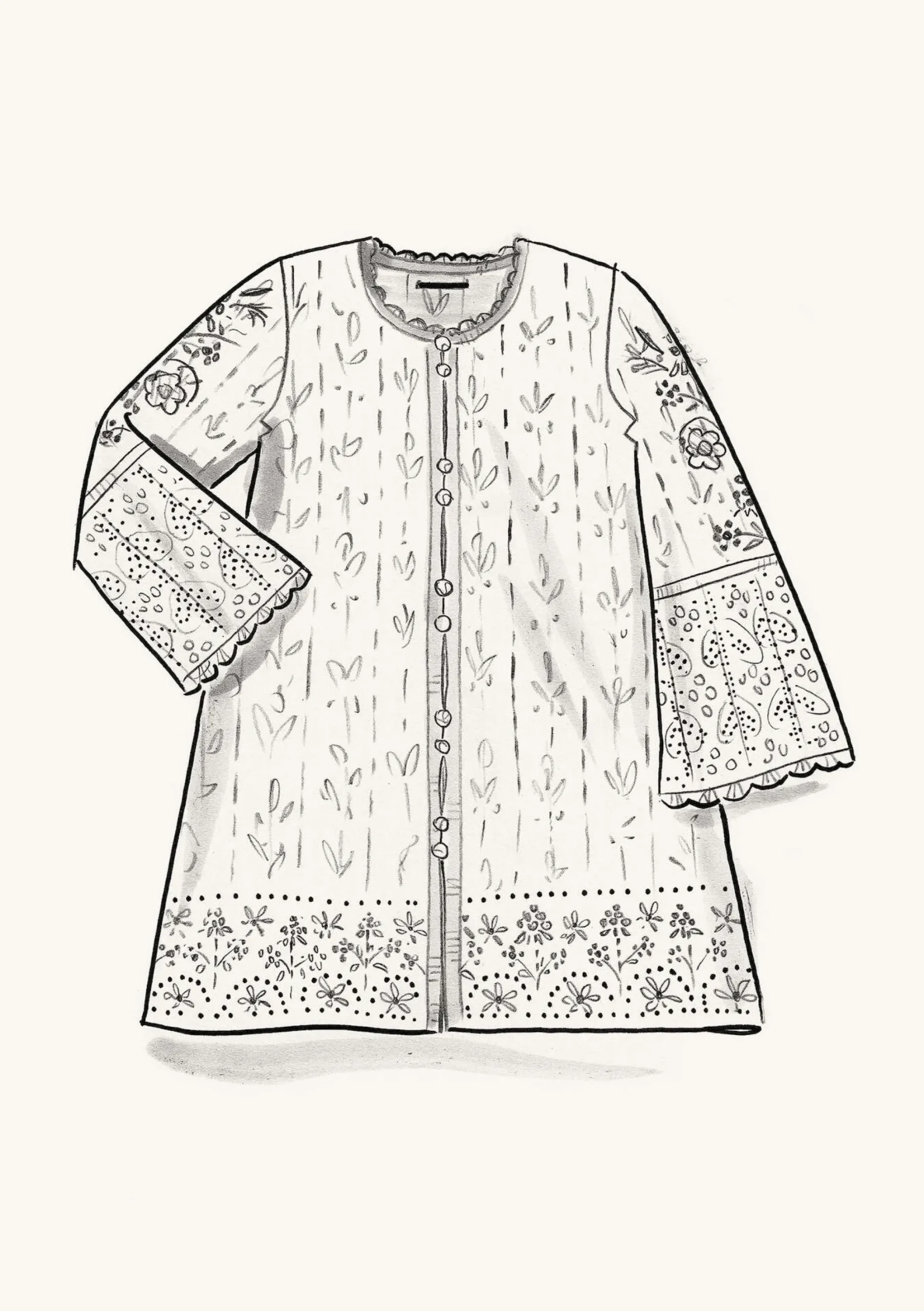 Clearance Gudrun Sjödén Jacquardstrickjacke Sunnanå Aus Bio-/Recycling-Baumwolle feder