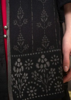 Discount Gudrun Sjödén Jacquardstrickjacke Sunnanå Aus Bio-/Recycling-Baumwolle schwarz