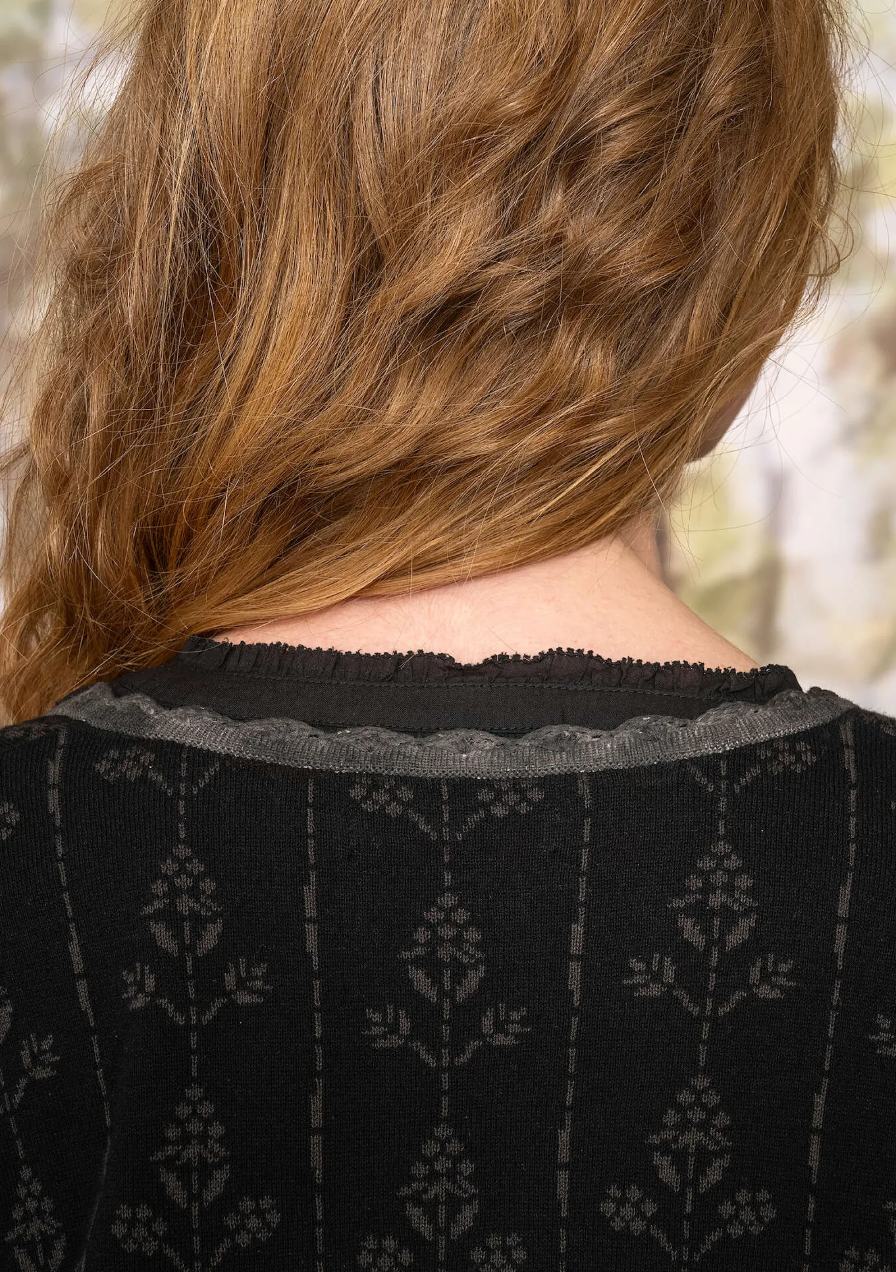 Discount Gudrun Sjödén Jacquardstrickjacke Sunnanå Aus Bio-/Recycling-Baumwolle schwarz