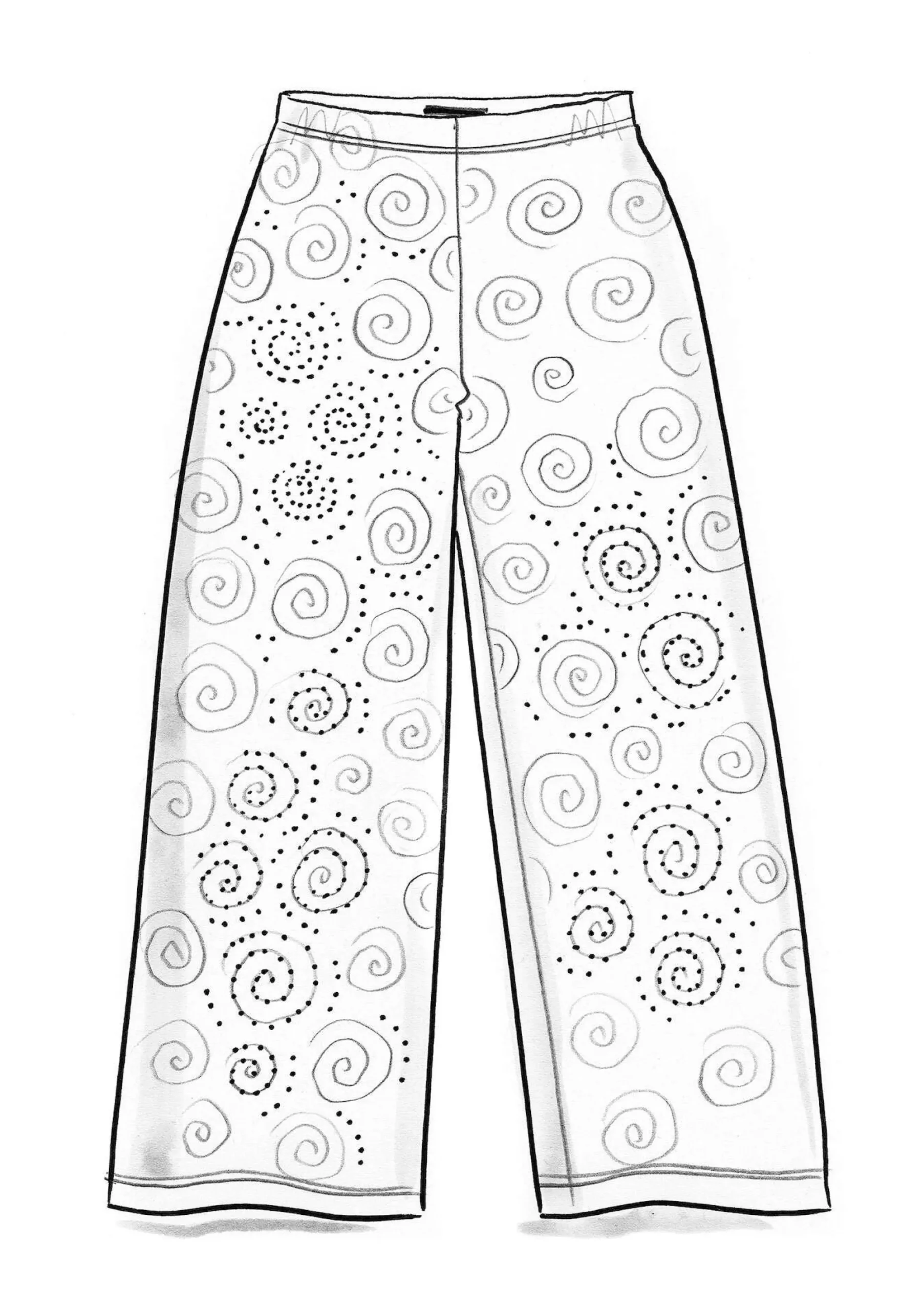 Discount Gudrun Sjödén Jerseyhose Ada Aus Lyocell/Elasthan hafer-gemustert