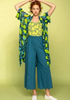 Outlet Gudrun Sjödén Jerseyhose Aus Bio-Baumwolle hellpetrol