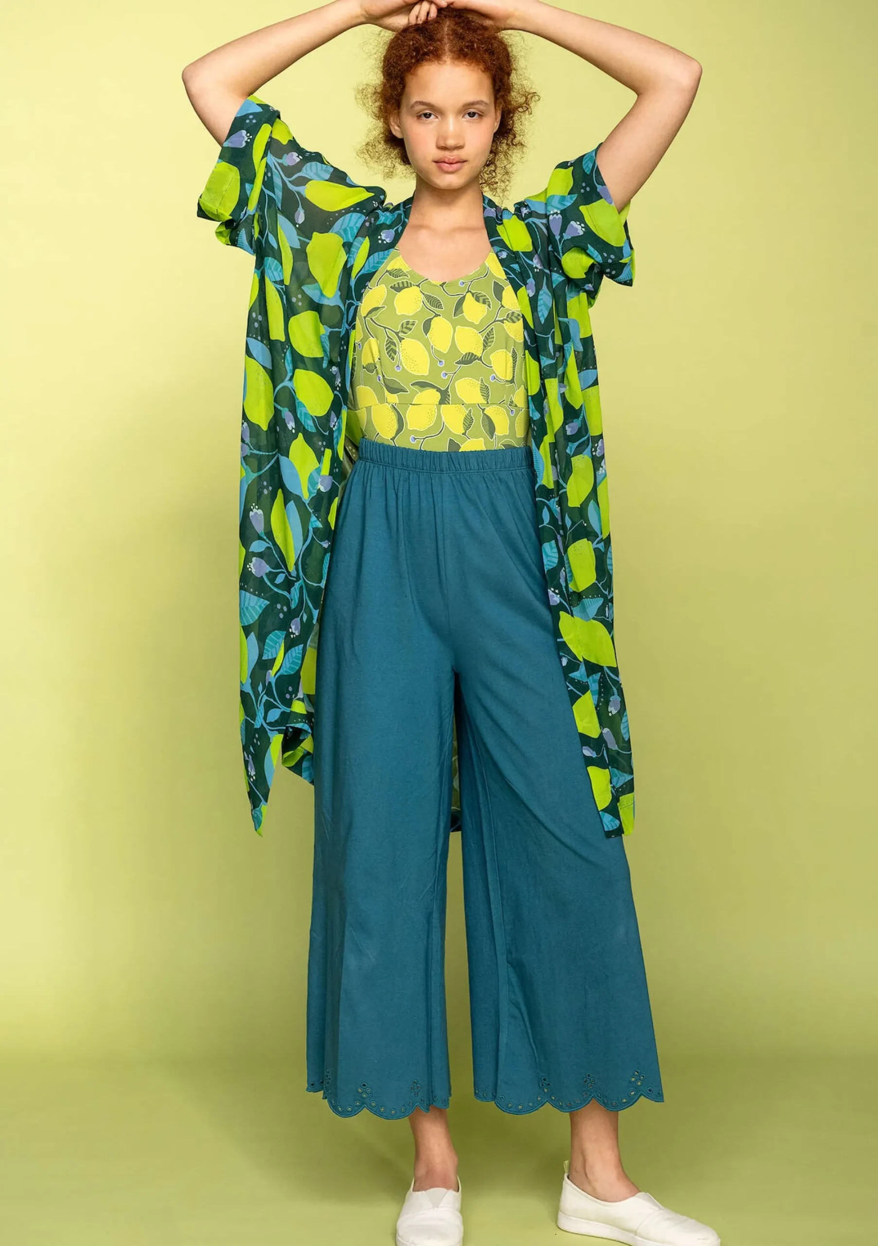 Outlet Gudrun Sjödén Jerseyhose Aus Bio-Baumwolle hellpetrol